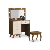 Penteadeira Com Assento Pitsburgo Malbec Off White - 1