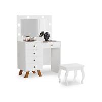 Penteadeira Com Assento Pitsburgo Branco - 1