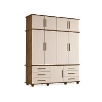 Guarda-roupa Dortmund 6 Gavetas Malbec Off White - 1