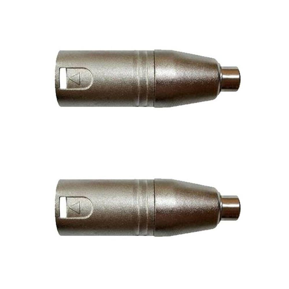 Kit Adaptadores Rca Fêmea P-xlr 3p Macho Niq. Wc 245 Ad (2un) Wireconex - Pç - 2 - 1