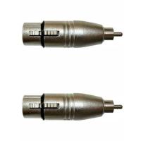 Kit Adaptadores Rca Macho P-xlr 3p Fêmea Niq. Wc 242 Ad (2un) Wireconex - Pç - 2 - 1
