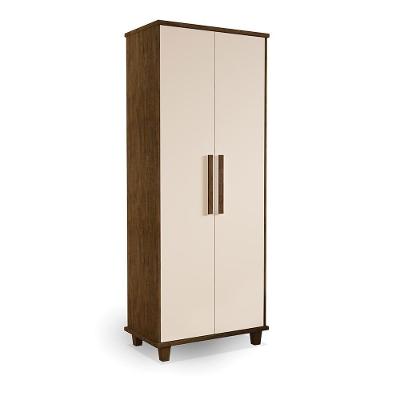 Guarda Roupa Closet Organizador Nantes 2 Portas Malbec-Off White MDF Luapa