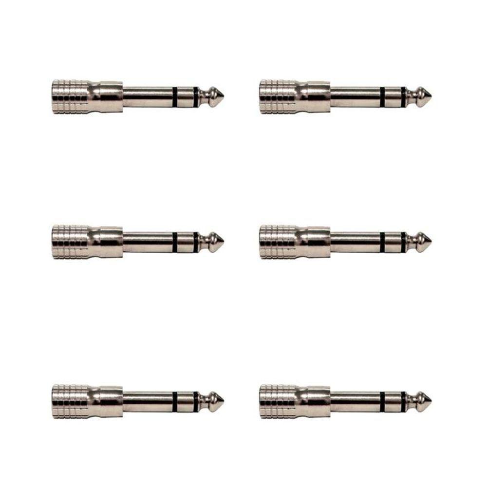 Kit Adaptadores P2 3,5mm Stereo P- P10 Trs Stereo Wc 347 Ad (6un) Wireconex - Pç - 6 - 1