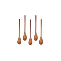 Kit 5 Peças Colher De Pau Madeira Modelos Mingau 27 Cm - 1