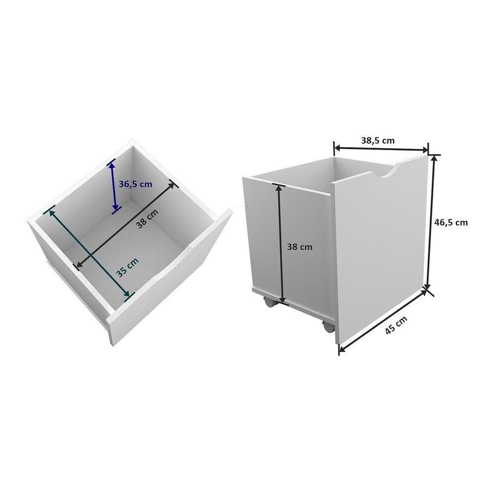 Estante Organizadora Infantil Porta Livros E Carrinhos Com Baús Ava 100% Mdf - 4