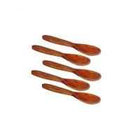 Kit 10 Peças Colher De Pau Madeira Modelo Reforçada 28 Cm - 1