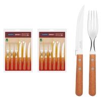 Jogo De Talheres Churrasco Cabo Madeira Tramontina 24 Peças - 1