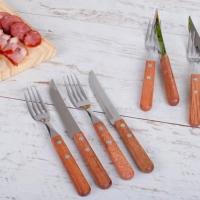 Jogo De Talheres Churrasco Cabo Madeira Tramontina 24 Peças - 3