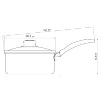 Kit Com 3 Panelas Antiaderente Tampa De Vidro 16 Cm, 18 Cm E 20 Cm Tramontina Turim Vermelho - 3