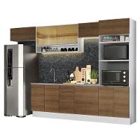 Armário De Cozinha Completa 330cm Branco/rustic Stella Madesa 06 Branco/rustic - 3