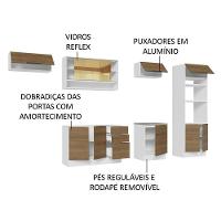 Armário De Cozinha Completa 330cm Branco/rustic Stella Madesa 06 Branco/rustic - 7