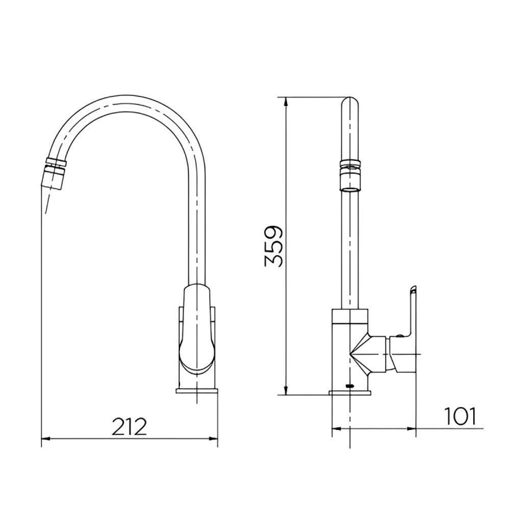 Torneira De Cozinha Monocomando Docol Chess Cromado Polido - 00934806 - 6