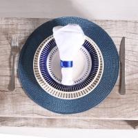 Kit 12 Americano Requinte Liso Para Mesa Redondo 38cm Navy - 2