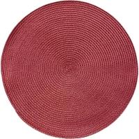 Kit 2 Americano Requinte Liso Para Mesa Redondo 38cm Bordô - 1