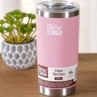Copo Térmico Para Bebidas 480ml Vedação à Vácuo Rosa - 2