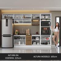 Armário De Cozinha Completa 330cm Branco/rustic Stella Madesa 05 Branco/rustic - 3