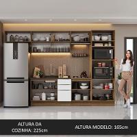 Armário De Cozinha Completa 330cm Rustic/branco Stella Madesa 05 Rustic/branco - 2