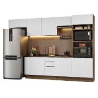 Armário De Cozinha Completa 330cm Rustic/branco Stella Madesa 05 Rustic/branco - 3