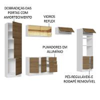 Armário De Cozinha Completa 330cm Branco/rustic Stella Madesa 07 Branco/rustic - 8