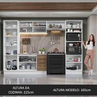 Armário De Cozinha Completa 330cm Branco/rustic Stella Madesa 07 Branco/rustic - 9