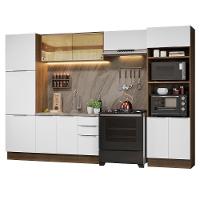 Armário De Cozinha Completa 330cm Rustic/branco Stella Madesa 07 Rustic/branco - 6
