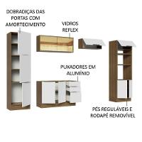 Armário De Cozinha Completa 330cm Rustic/branco Stella Madesa 07 Rustic/branco - 7