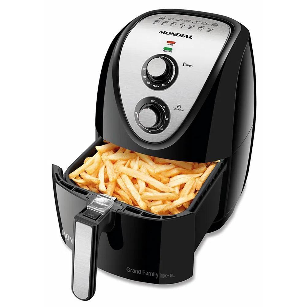 Fritadeira Elétrica Air Fryer Afn50bi 5 Litros Mondial Preta 127v - 5