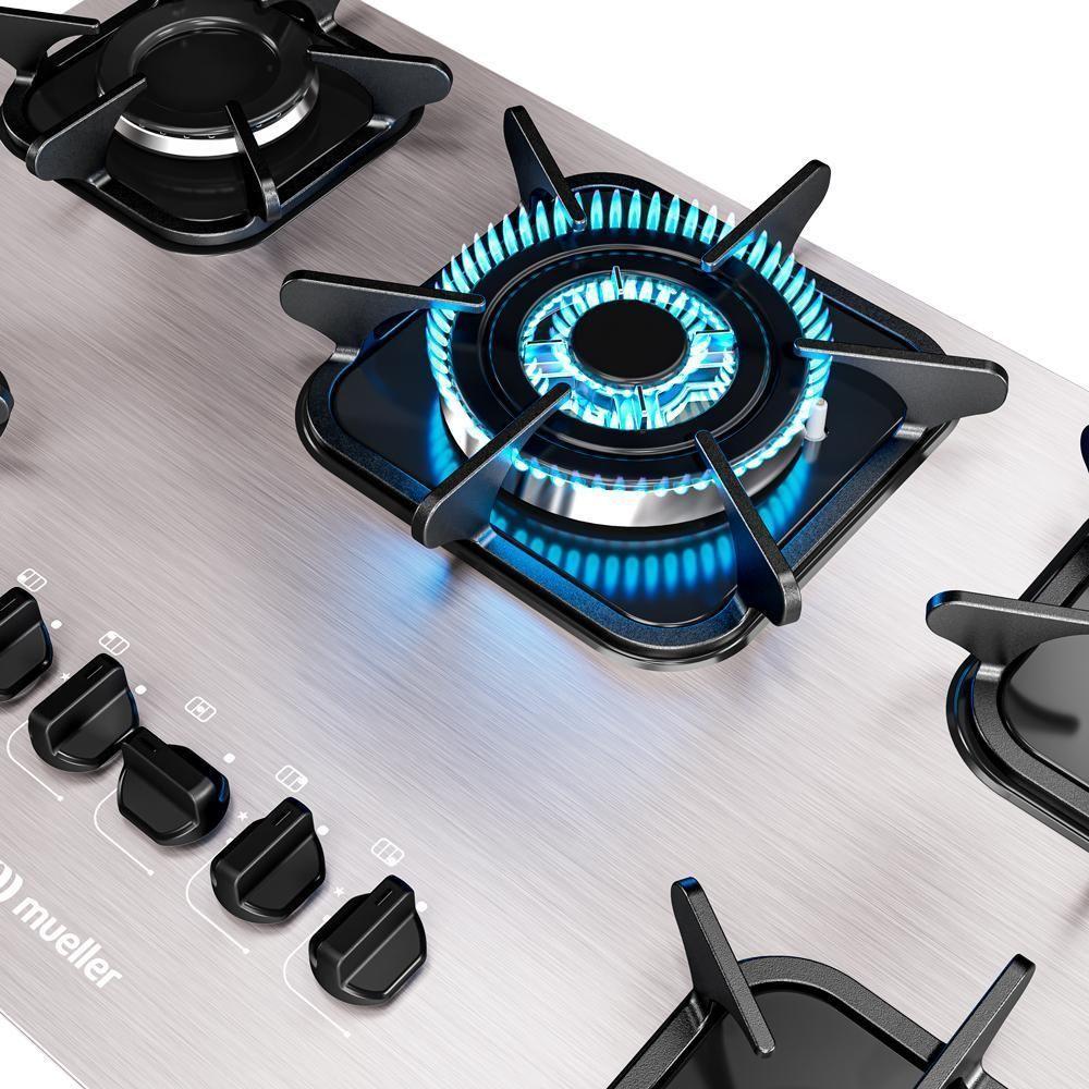 Cooktop Mueller 5 Bocas De Alumínio Com Queimador Tripla Chama Mcg5bk - 5