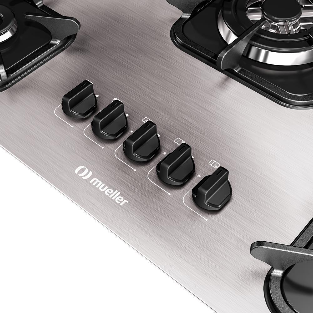 Cooktop Mueller 5 Bocas De Alumínio Com Queimador Tripla Chama Mcg5bk - 6