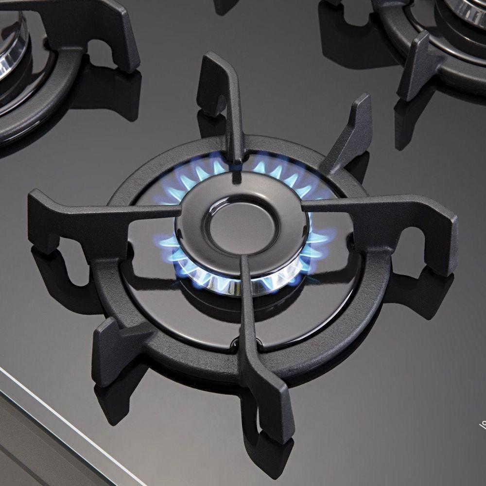 Fogão 4 Bocas Dako Magister Preto com Mesa de Vidro e Tripla Chama Bivolt - 5
