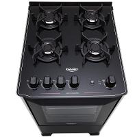 Fogão 4 Bocas Dako Magister Preto com Mesa de Vidro e Tripla Chama Bivolt