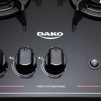 Fogão 4 Bocas Dako Magister Preto com Mesa de Vidro e Tripla Chama Bivolt - 6