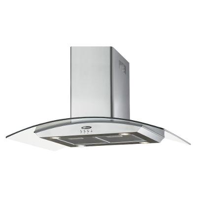 Coifa de Ilha Fischer Island 90cm Inox e Vidro com Filtro de Carvão Ativado Inox 110V