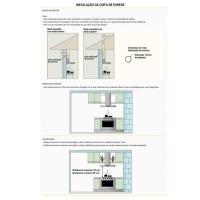 Coifa De Parede 80cm Vidro Curvo Duto Slim 110v - 3