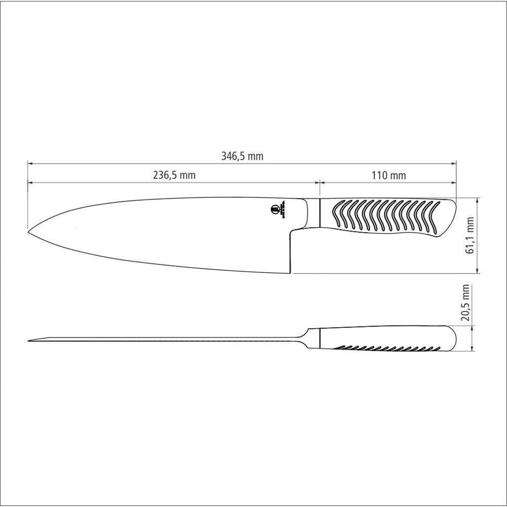 Faca Deba Tramontina Sushi Diamond Com Lâmina E Cabo Em Aço Inox 8" Tramontina - 7