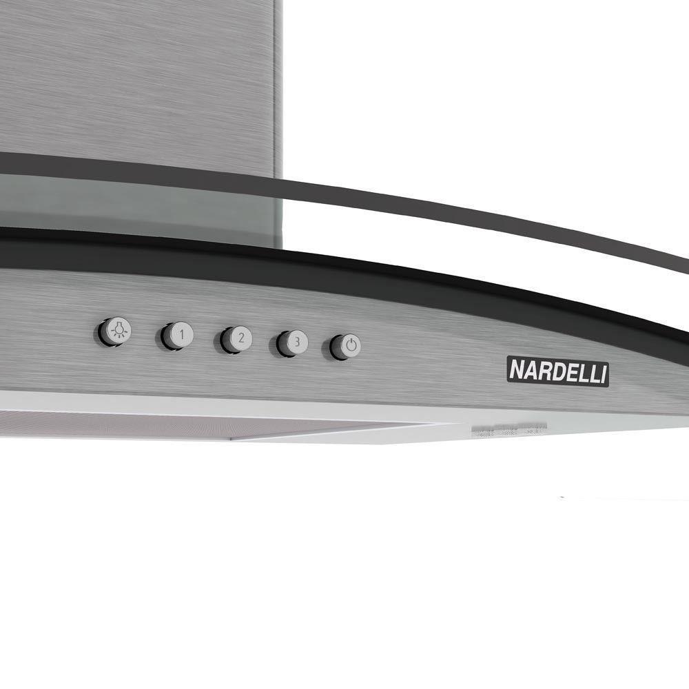 Coifa De Parede Clean Vidro Curvo 60cm 140w 220v - 6