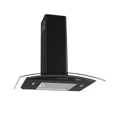 Coifa De Parede Clean Vidro Curvo Black 75cm Preto 110v