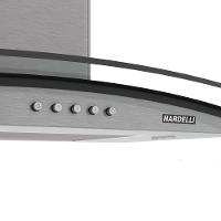 Coifa De Parede Clean Vidro Curvo 75cm 140w 110v - 5