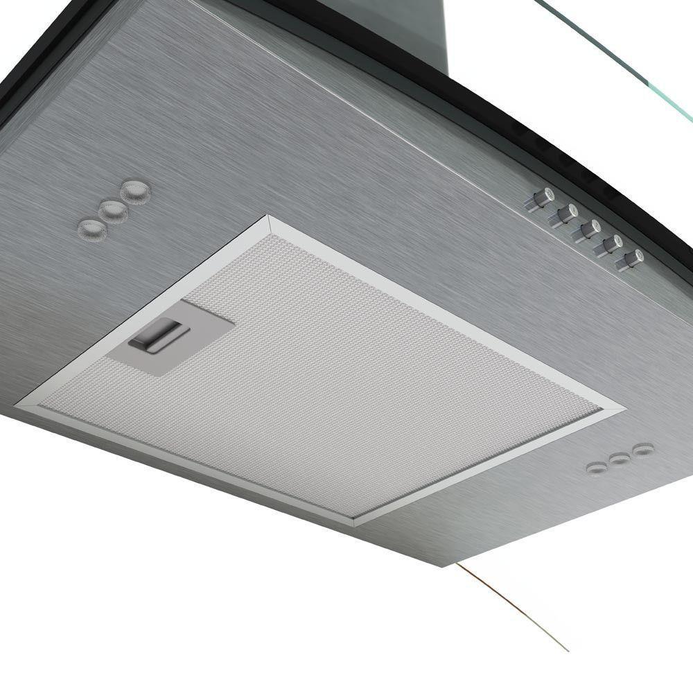 Coifa De Parede Clean Vidro Curvo 60cm 140w 110v - 5