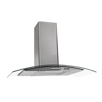 Coifa de Parede Fogatti Vidro Curvo Duto Slim 80cm Inox 550m³-h 3 Velocidades Led 220V