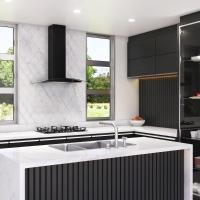 Coifa De Parede Clean Vidro Curvo Black 90cm Preto 220v - 7