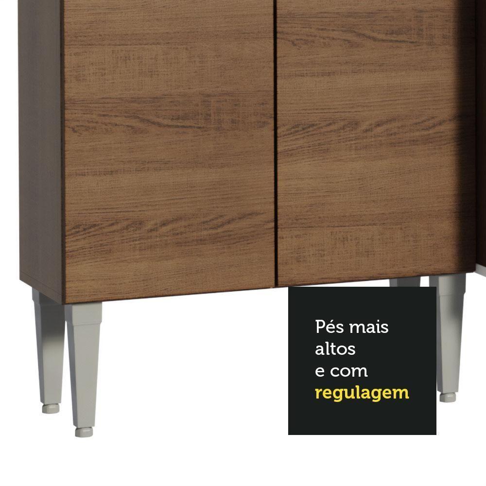 Armário De Cozinha Compacta 261 Cm Rustic Emilly Madesa 09 Rustic - 10
