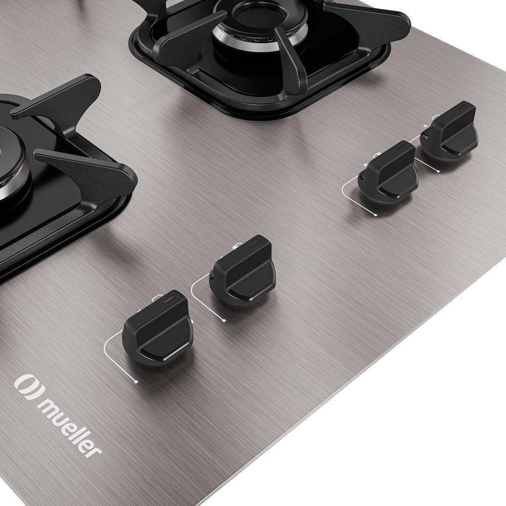Cooktop Mueller 4 Bocas De Alumínio Com Queimador Ultra Chama Mcg4bk - 3