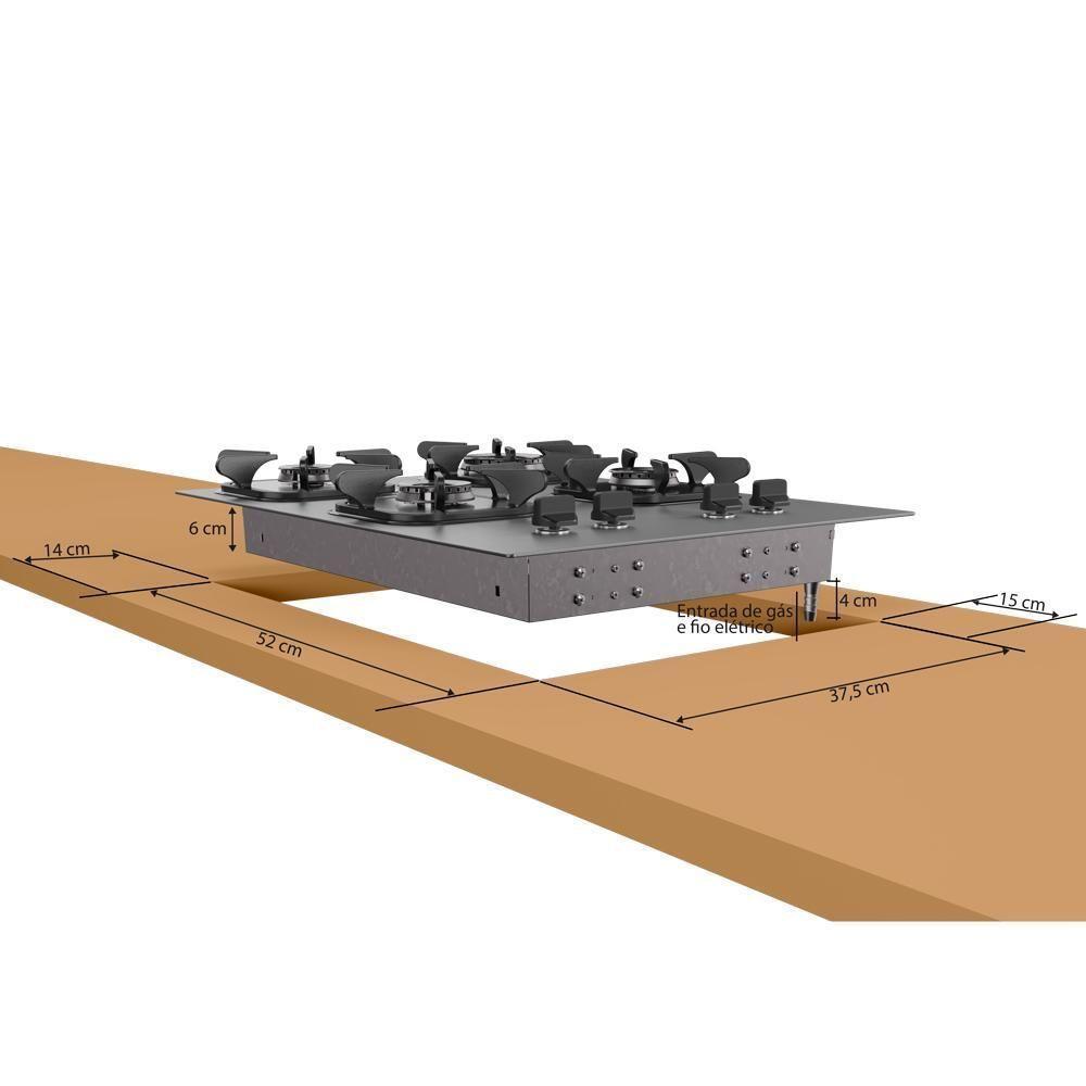 Cooktop Mueller 4 Bocas De Alumínio Com Queimador Ultra Chama Mcg4bk - 7