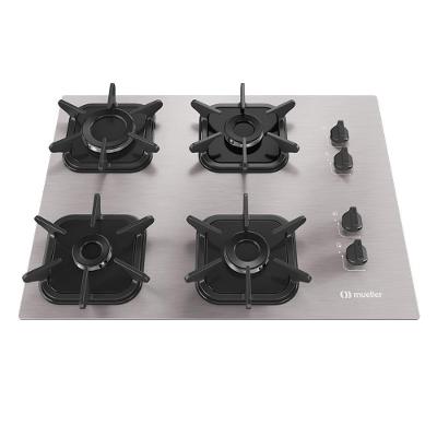 Cooktop a Gás Mueller MCG4BK 4 Bocas em Alumínio com Queimador Ultra Chama Bivolt