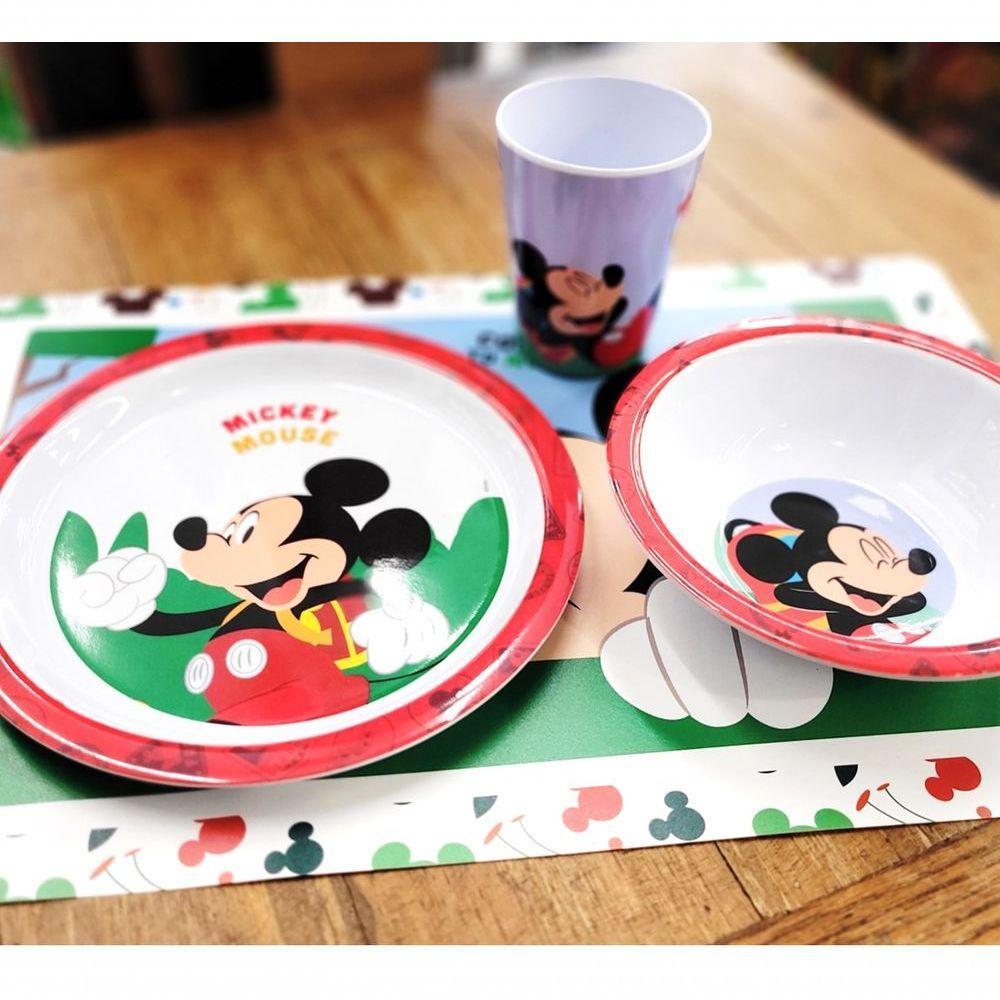 Kit Refeição Infantil Mickey 4 Peças Melamina Prato, Tigela, Copo E Lugar Americano - Tuut - 2
