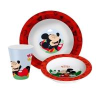 Kit Refeição Infantil Mickey 4 Peças Melamina Prato, Tigela, Copo E Lugar Americano - Tuut - 3
