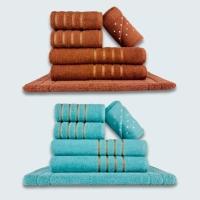 Jogo De Toalhas 12 Pçs Coleção Dubai 100% Algodão Mr+vd - 1