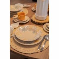 Jogo De Pratos Sobremesa Em Cerâmica Donna Com 6 Peças 18cm Oxford Bem Te Vi - 4