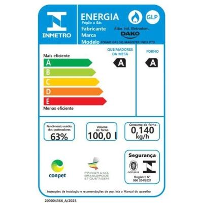Fogão 5 Bocas Preto Com Mesa De Inox Dako Magister Bivolt